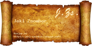 Jekl Zsombor névjegykártya